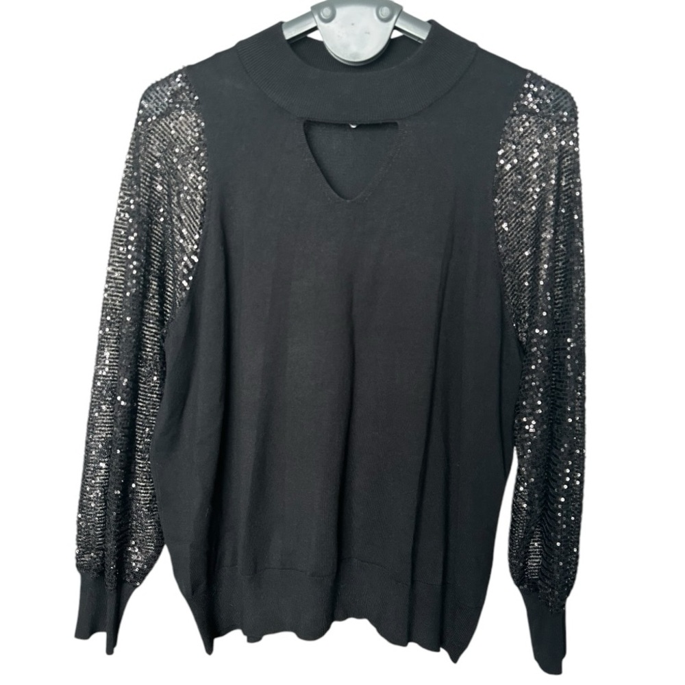 Joseph A. Black Long Sleeve Blouse size 3X
